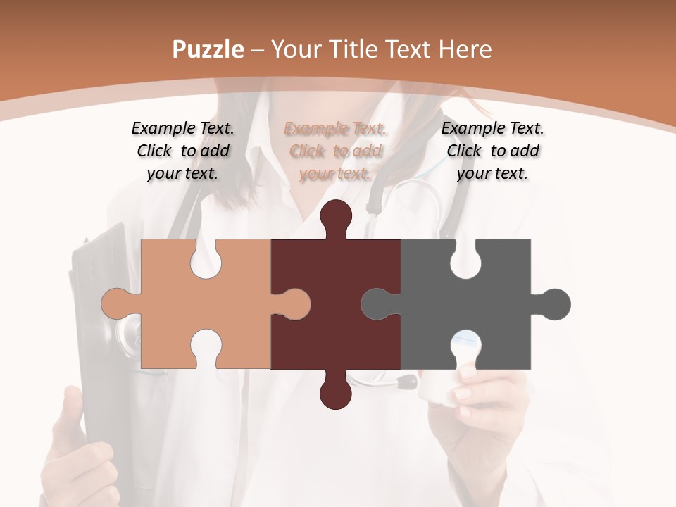 A Woman Doctor With A Stethoscope In Her Hand PowerPoint Template