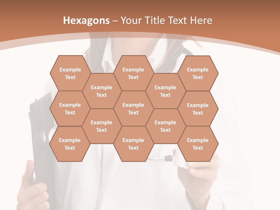 A Woman Doctor With A Stethoscope In Her Hand PowerPoint Template