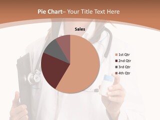 A Woman Doctor With A Stethoscope In Her Hand PowerPoint Template