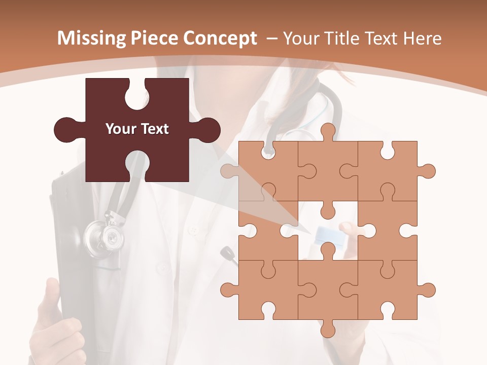 A Woman Doctor With A Stethoscope In Her Hand PowerPoint Template