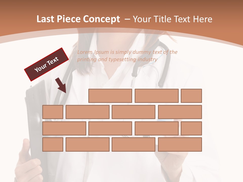 A Woman Doctor With A Stethoscope In Her Hand PowerPoint Template