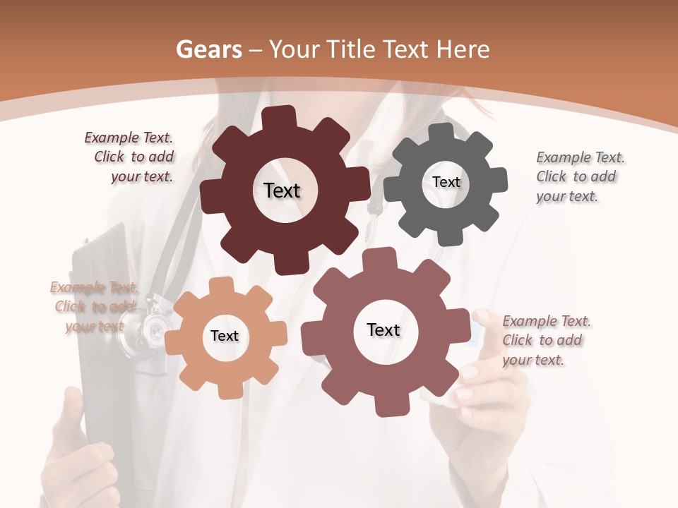 A Woman Doctor With A Stethoscope In Her Hand PowerPoint Template