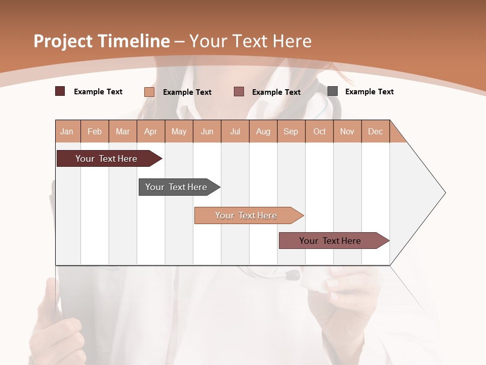 A Woman Doctor With A Stethoscope In Her Hand PowerPoint Template