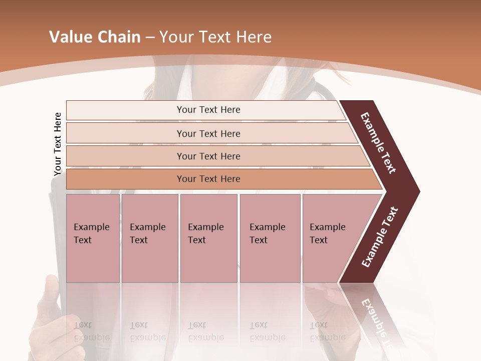 A Woman Doctor With A Stethoscope In Her Hand PowerPoint Template