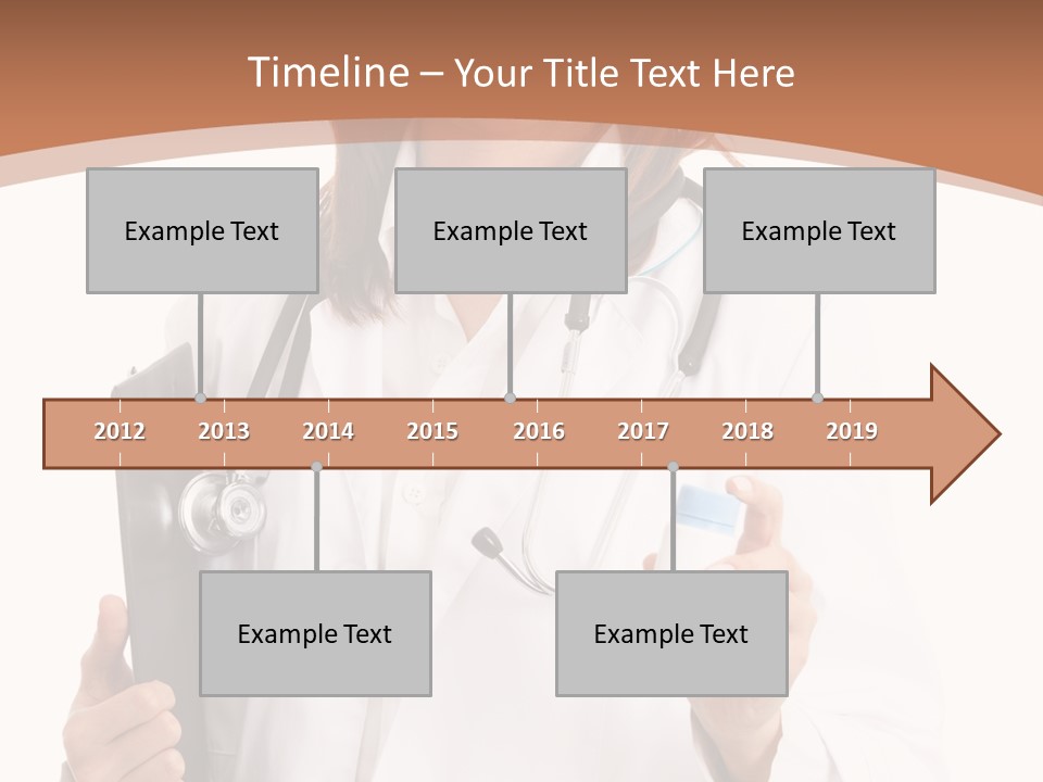 A Woman Doctor With A Stethoscope In Her Hand PowerPoint Template