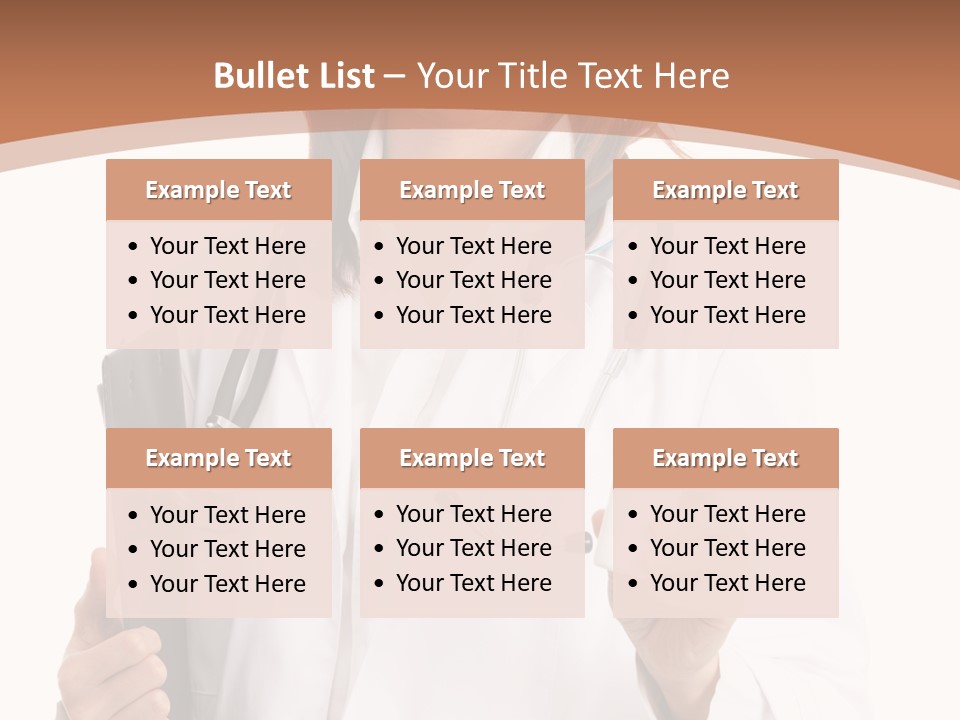 A Woman Doctor With A Stethoscope In Her Hand PowerPoint Template