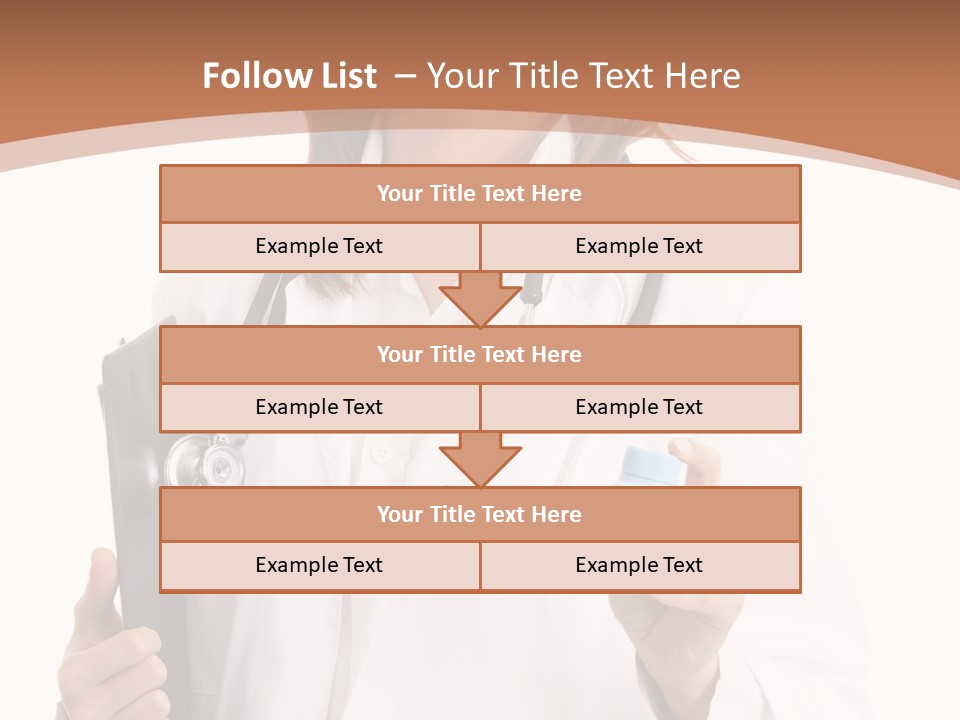 A Woman Doctor With A Stethoscope In Her Hand PowerPoint Template