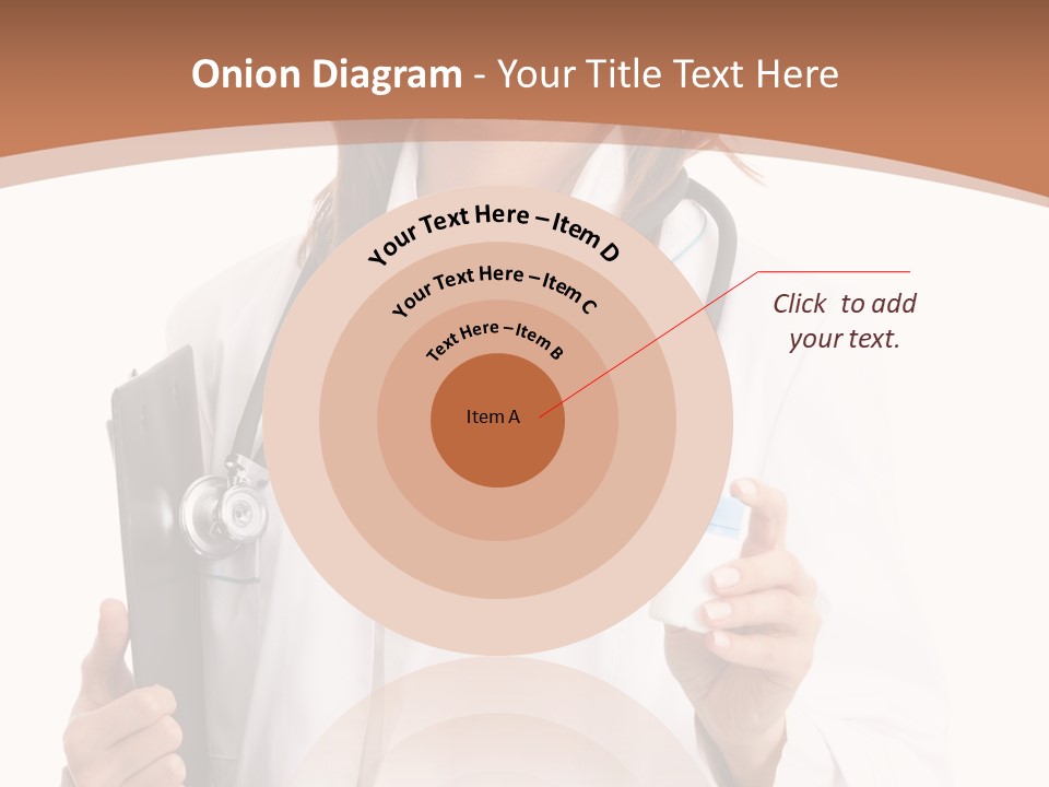 A Woman Doctor With A Stethoscope In Her Hand PowerPoint Template