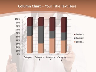 A Woman Doctor With A Stethoscope In Her Hand PowerPoint Template