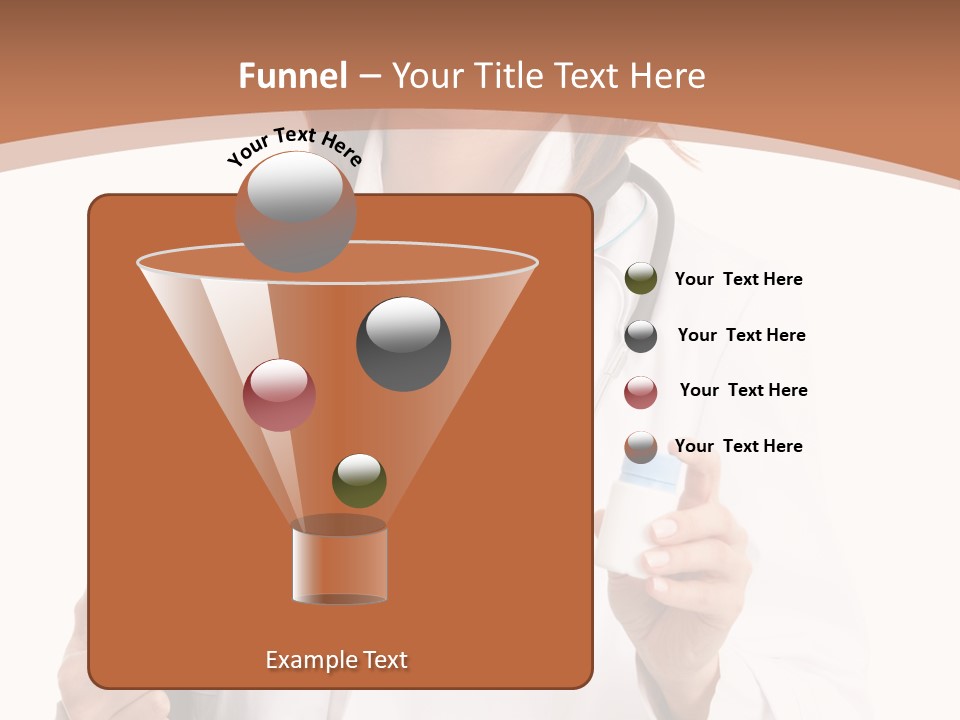 A Woman Doctor With A Stethoscope In Her Hand PowerPoint Template