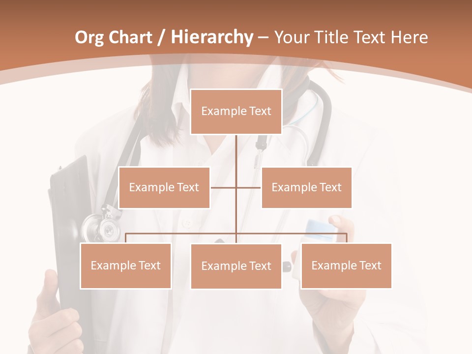 A Woman Doctor With A Stethoscope In Her Hand PowerPoint Template