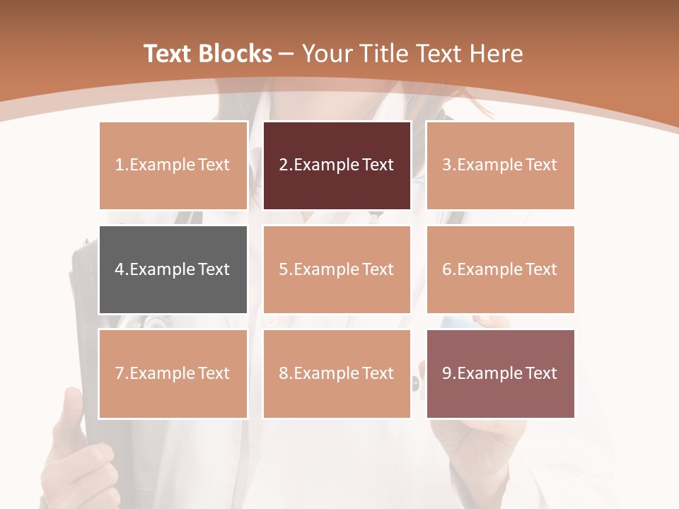 A Woman Doctor With A Stethoscope In Her Hand PowerPoint Template