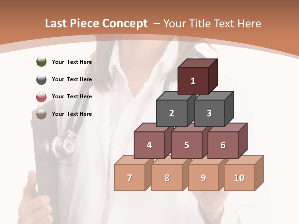 A Woman Doctor With A Stethoscope In Her Hand PowerPoint Template