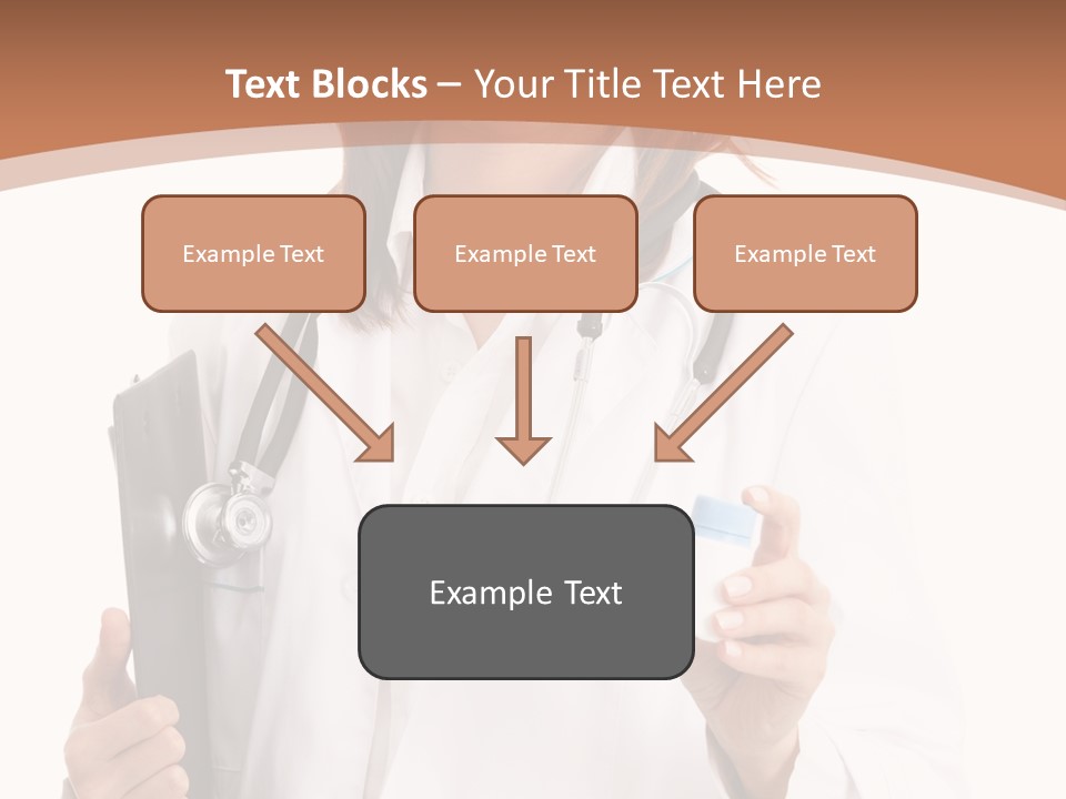 A Woman Doctor With A Stethoscope In Her Hand PowerPoint Template
