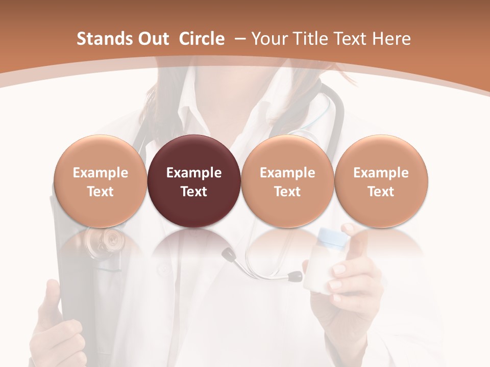 A Woman Doctor With A Stethoscope In Her Hand PowerPoint Template
