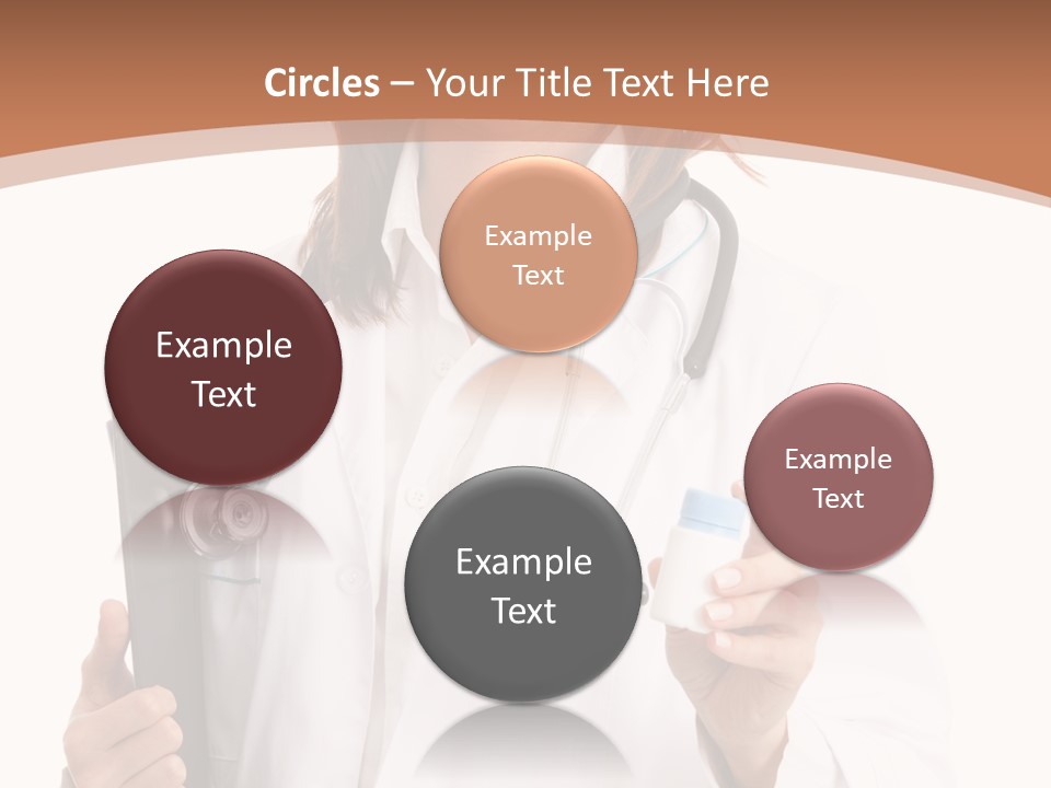 A Woman Doctor With A Stethoscope In Her Hand PowerPoint Template