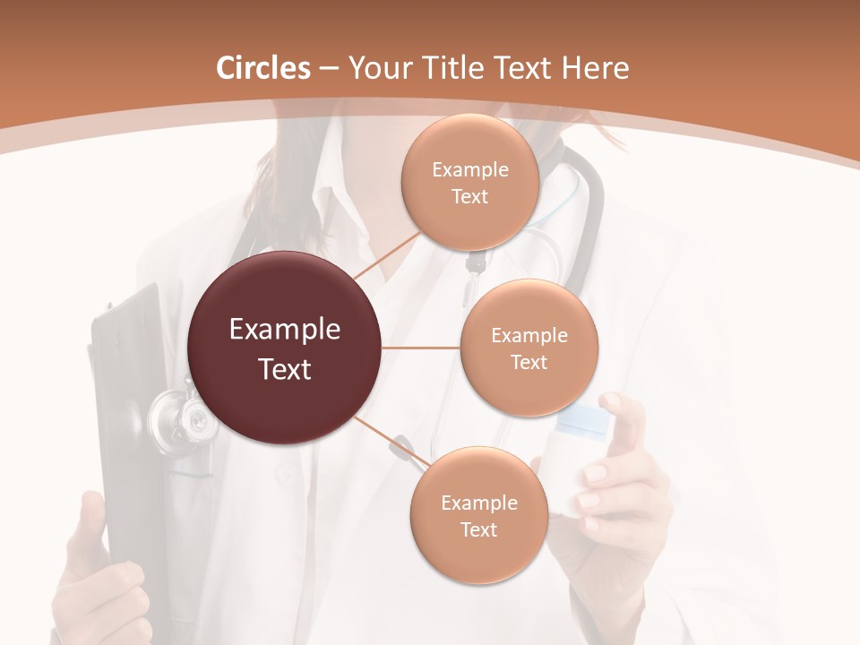 A Woman Doctor With A Stethoscope In Her Hand PowerPoint Template