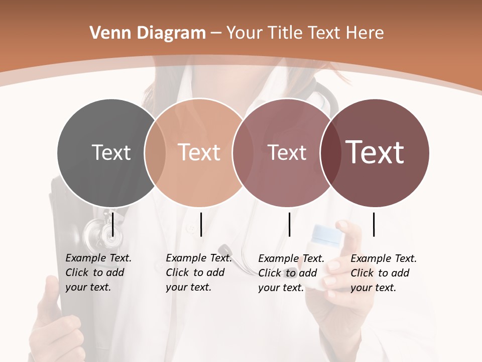 A Woman Doctor With A Stethoscope In Her Hand PowerPoint Template