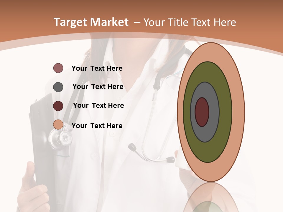 A Woman Doctor With A Stethoscope In Her Hand PowerPoint Template