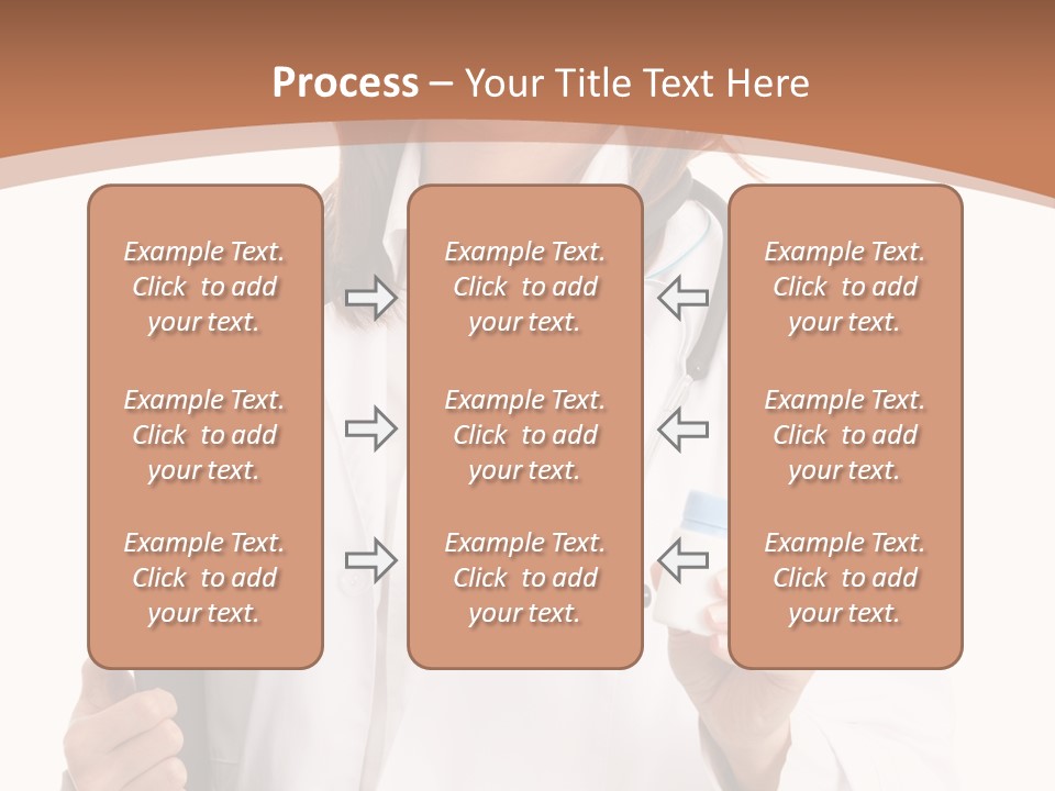 A Woman Doctor With A Stethoscope In Her Hand PowerPoint Template