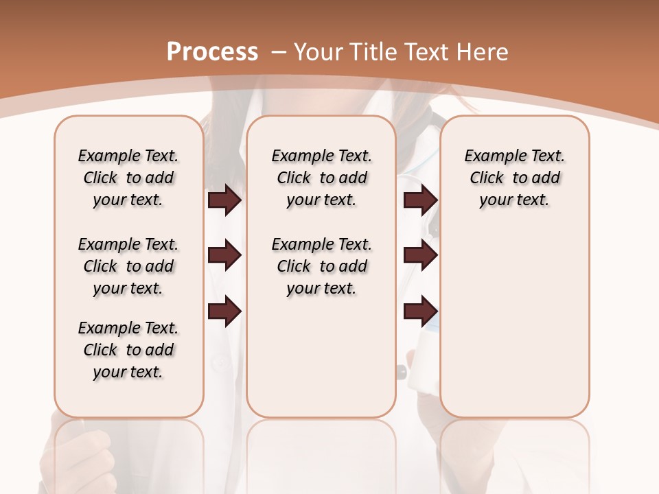 A Woman Doctor With A Stethoscope In Her Hand PowerPoint Template