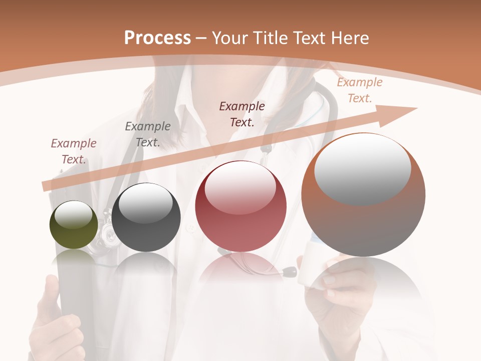 A Woman Doctor With A Stethoscope In Her Hand PowerPoint Template