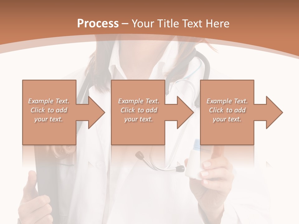 A Woman Doctor With A Stethoscope In Her Hand PowerPoint Template
