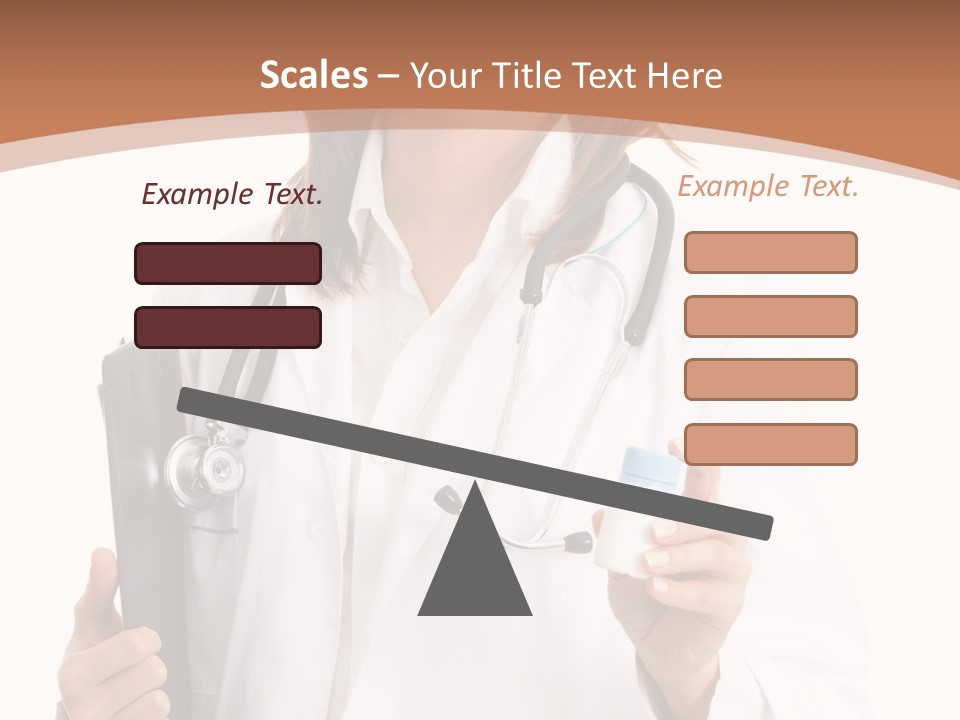 A Woman Doctor With A Stethoscope In Her Hand PowerPoint Template