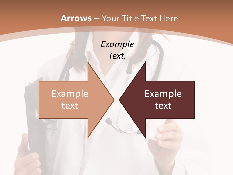 A Woman Doctor With A Stethoscope In Her Hand PowerPoint Template