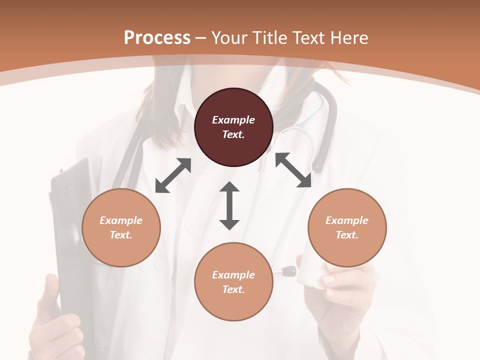 A Woman Doctor With A Stethoscope In Her Hand PowerPoint Template