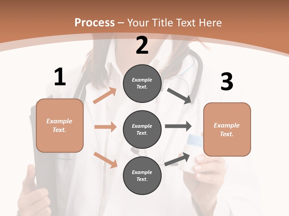 A Woman Doctor With A Stethoscope In Her Hand PowerPoint Template