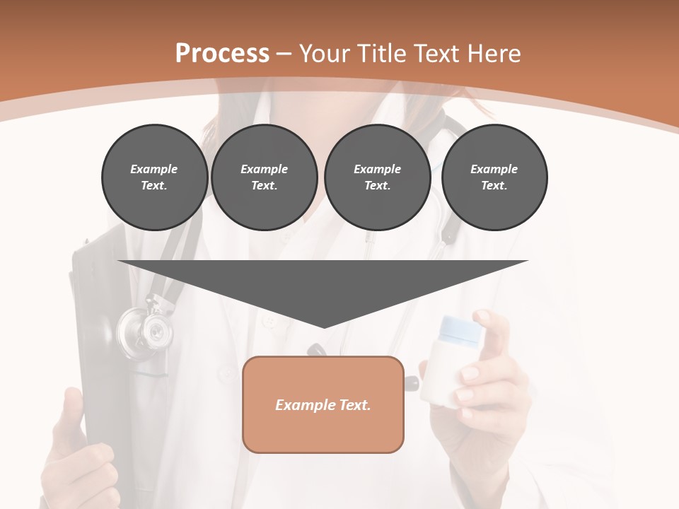 A Woman Doctor With A Stethoscope In Her Hand PowerPoint Template