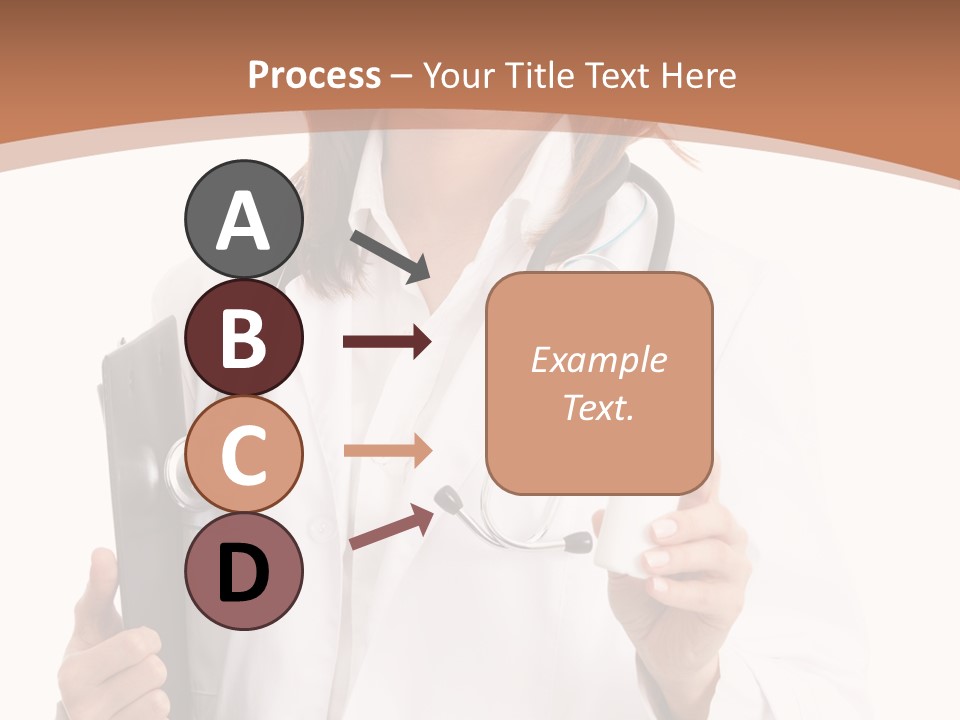 A Woman Doctor With A Stethoscope In Her Hand PowerPoint Template