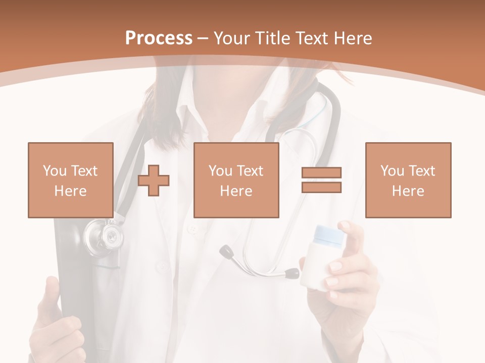 A Woman Doctor With A Stethoscope In Her Hand PowerPoint Template