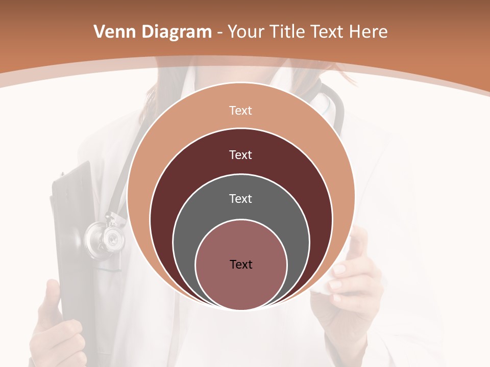 A Woman Doctor With A Stethoscope In Her Hand PowerPoint Template