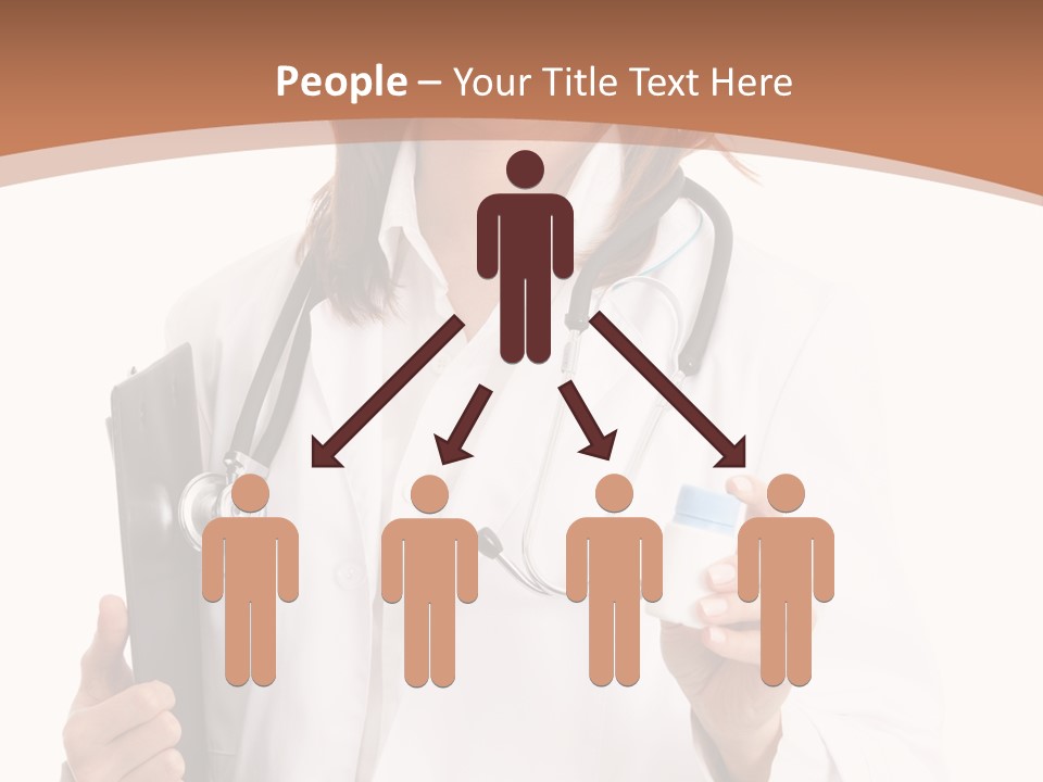 A Woman Doctor With A Stethoscope In Her Hand PowerPoint Template