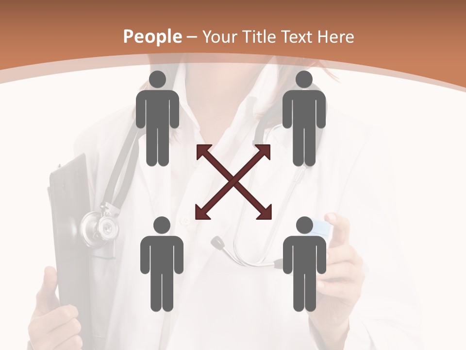A Woman Doctor With A Stethoscope In Her Hand PowerPoint Template