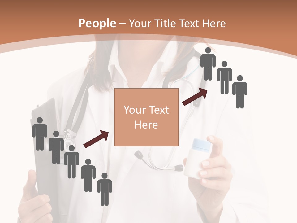A Woman Doctor With A Stethoscope In Her Hand PowerPoint Template