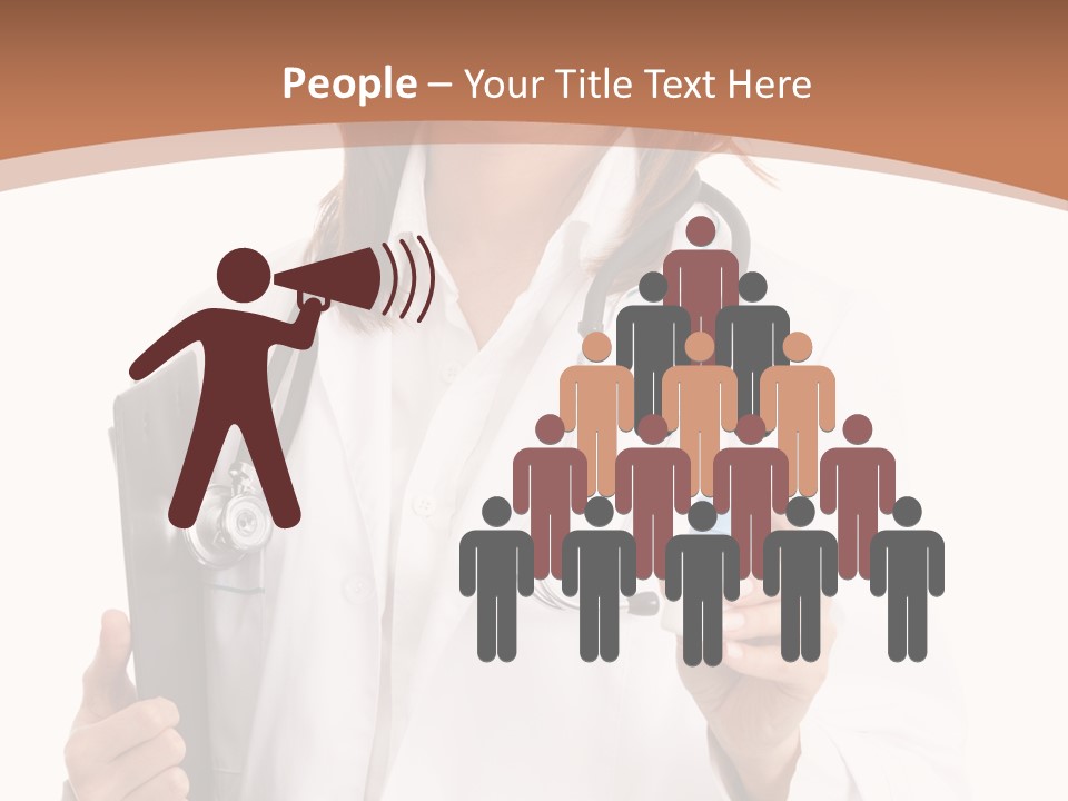 A Woman Doctor With A Stethoscope In Her Hand PowerPoint Template