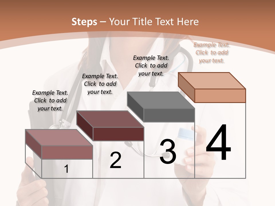 A Woman Doctor With A Stethoscope In Her Hand PowerPoint Template