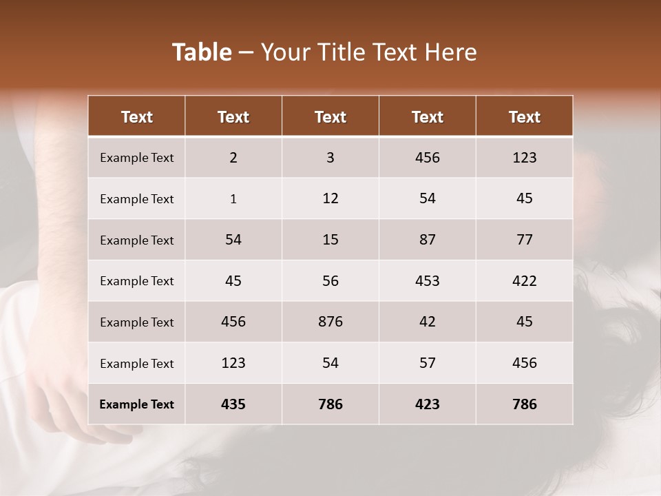 Photo Body Sleeping PowerPoint Template