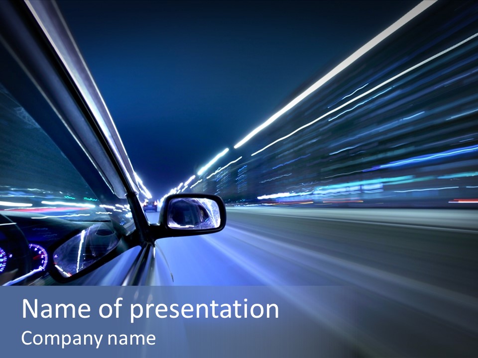 Scene Highway Transportation PowerPoint Template