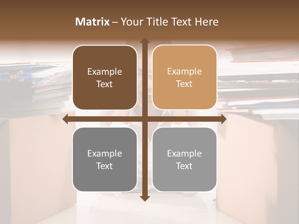 Manager Caucasian Pile PowerPoint Template