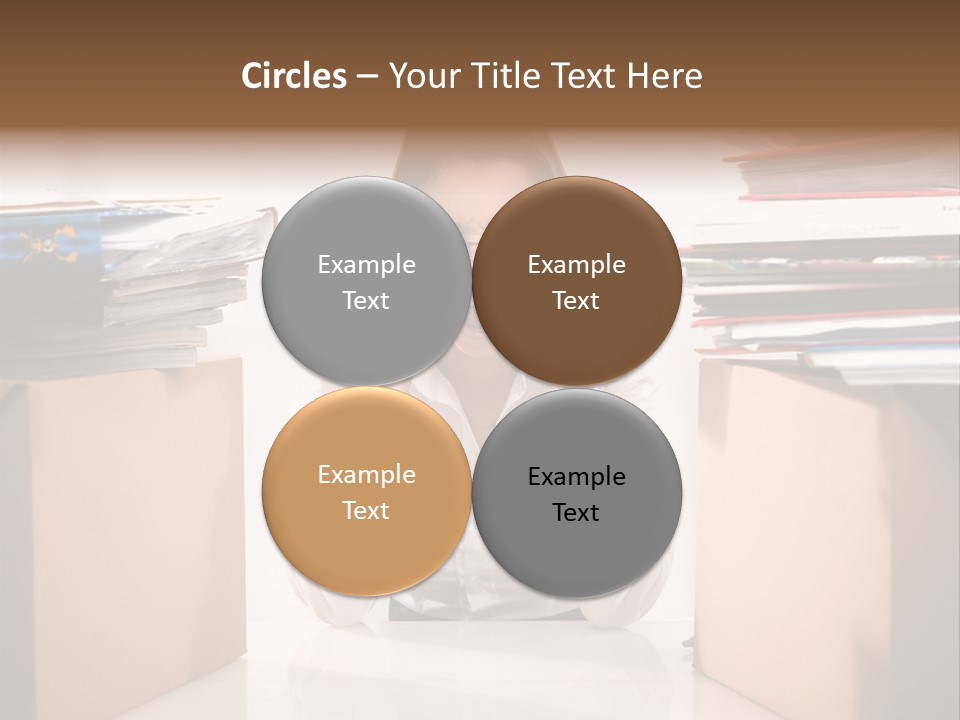 Manager Caucasian Pile PowerPoint Template