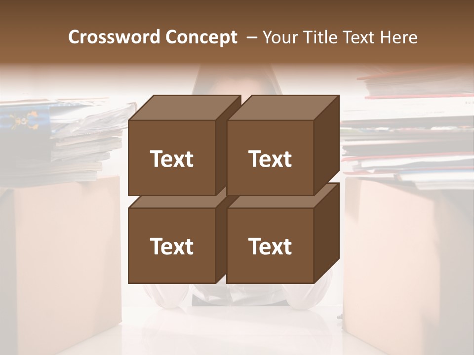 Manager Caucasian Pile PowerPoint Template