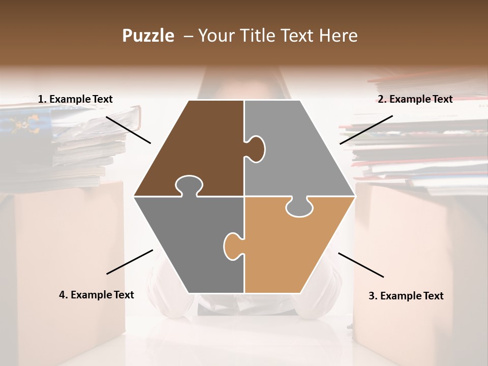 Manager Caucasian Pile PowerPoint Template