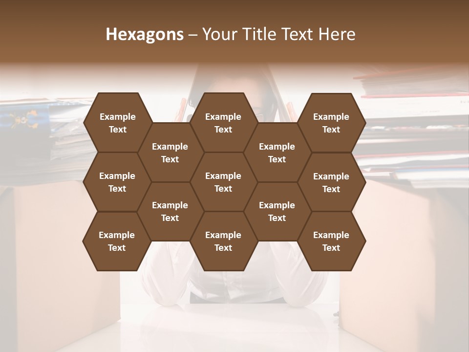 Manager Caucasian Pile PowerPoint Template