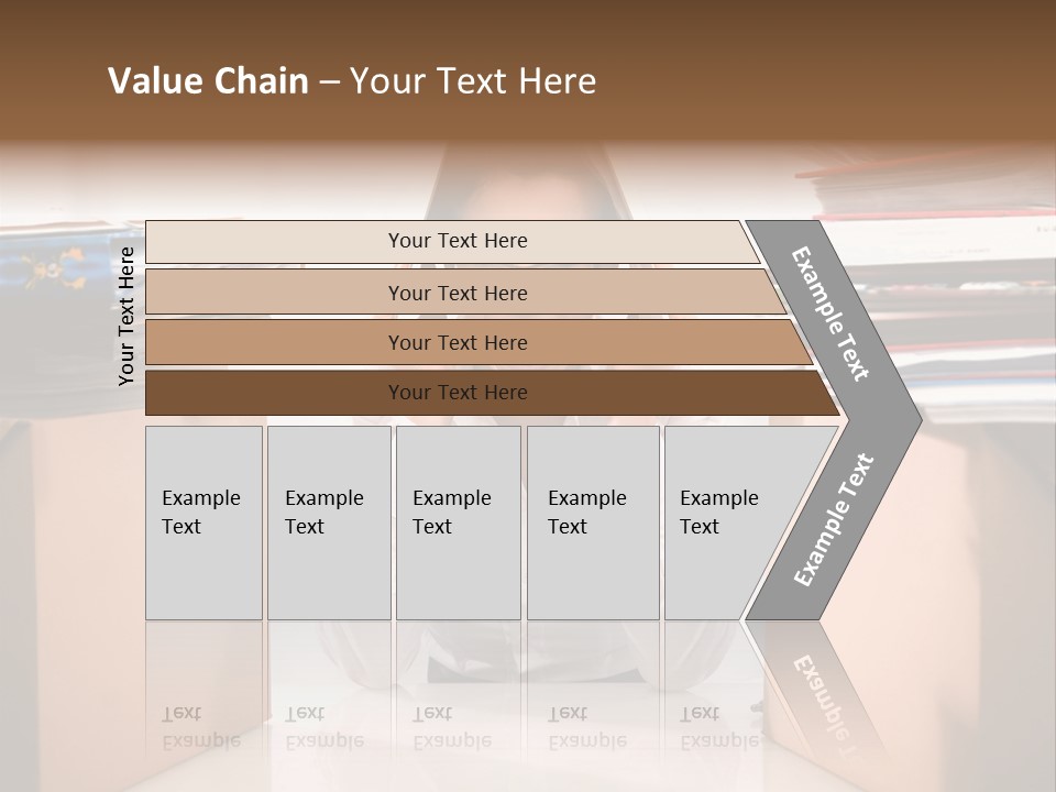 Manager Caucasian Pile PowerPoint Template