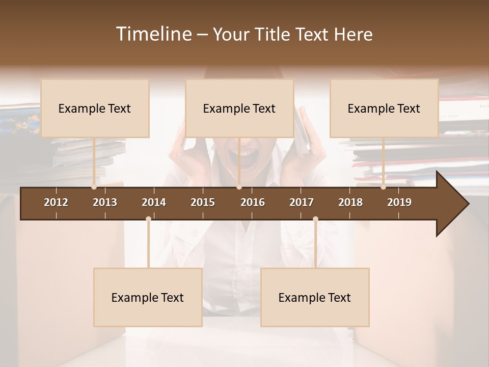 Manager Caucasian Pile PowerPoint Template