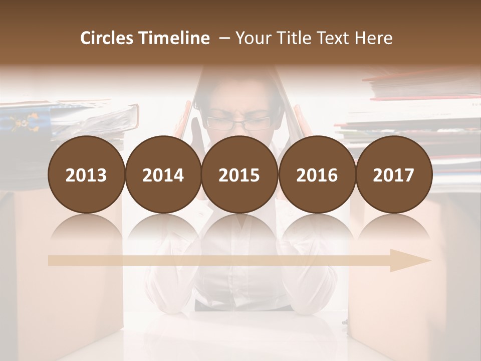 Manager Caucasian Pile PowerPoint Template